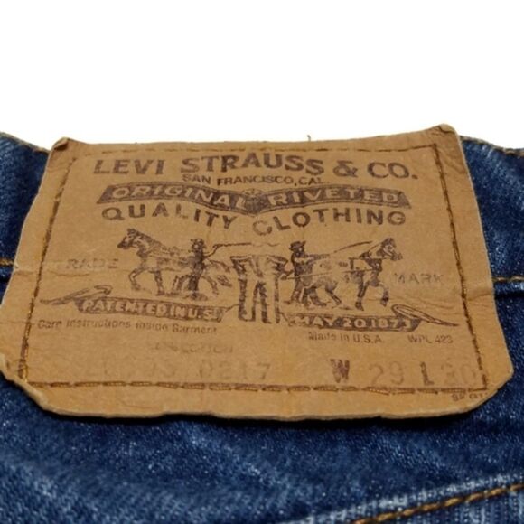 VINTAGE 80s Levi's 505 Orange Tab Wedgie Mom Jeans - Picture 13 of 15